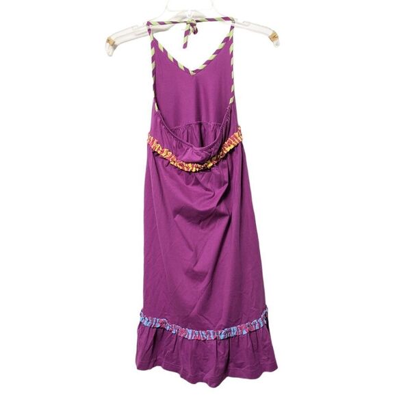 NWT HANNA ANDERSSON Cotton Ruffle Halter Midi Dress 10 - Picture 5 of 7